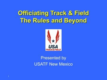 Officiating Track & Field The Rules and Beyond