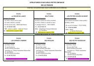 Crèches conventionnées avec le Ministère de la Défense