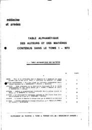 médecine et armées