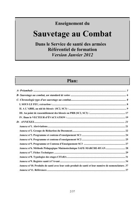 Sauvetage au Combat (SC)