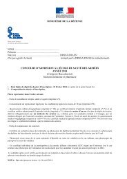 Dossier d\'inscription BAC - Ãcole du Val-de-GrÃ¢ce - MinistÃ¨re de la ...