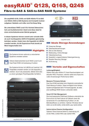 easyRAID Q12S, Q16S, Q24S