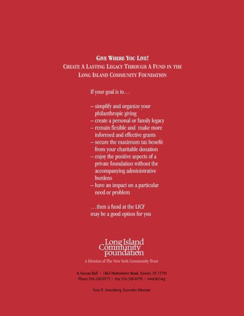 2007 Annual Report - Long Island Community Foundation