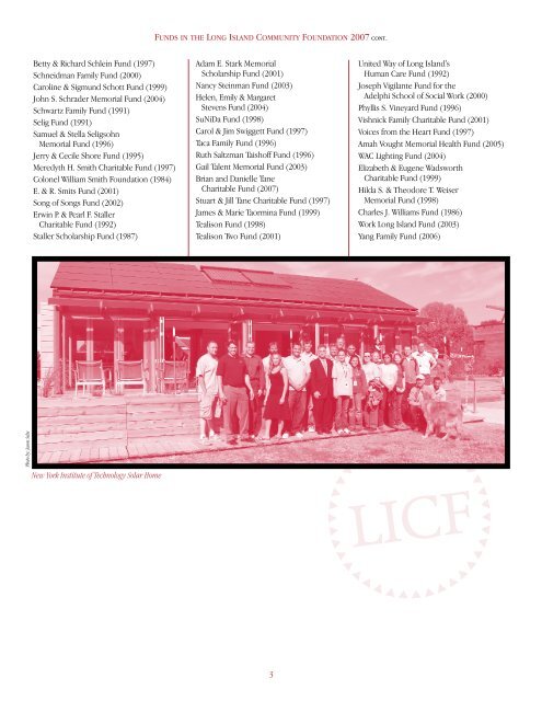 2007 Annual Report - Long Island Community Foundation