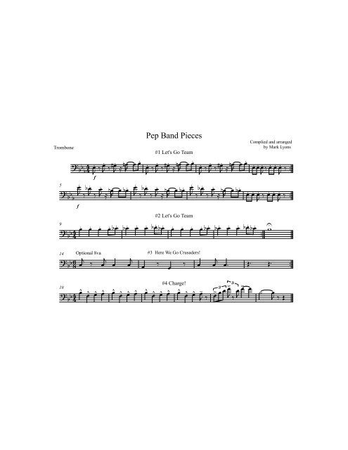 Pep Band Pieces Trombone.pdf - NCSBands