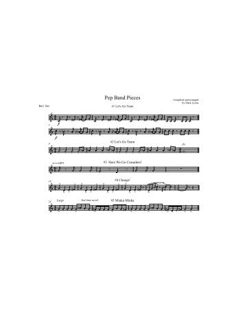 Pep Band Pieces Bari Sax.pdf - NCSBands