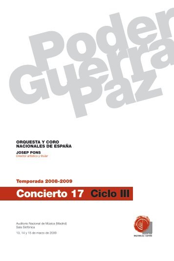 Concierto 17 Ciclo III - Orquesta y Coro Nacionales de EspaÃ±a ...