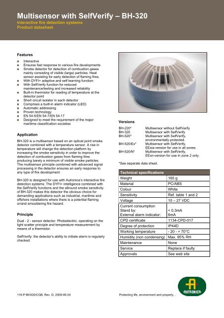 Multisensor with SelfVerify – BH-320