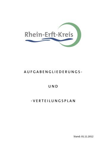 Aufgabengliederungs- und Verteilungsplan - Rhein-Erft-Kreis