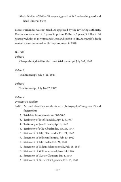 concentration camp complex - National Archives and Records ...