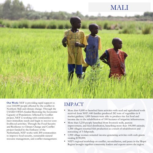 Near East Foundation 2013 Annual Report