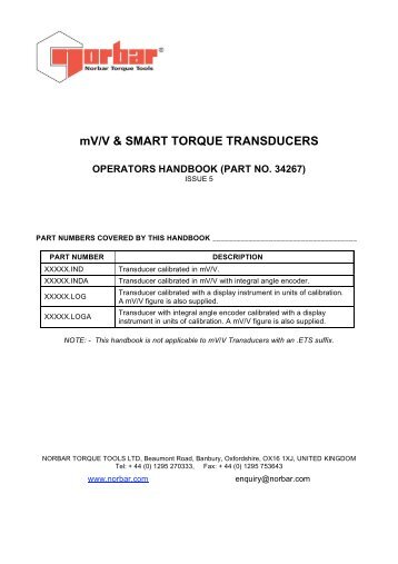 mV/V & SMART TORQUE TRANSDUCERS