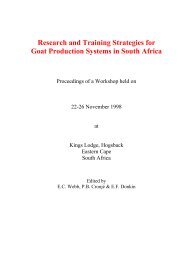 Research and Training Strategies for Goat Production Systems in ...