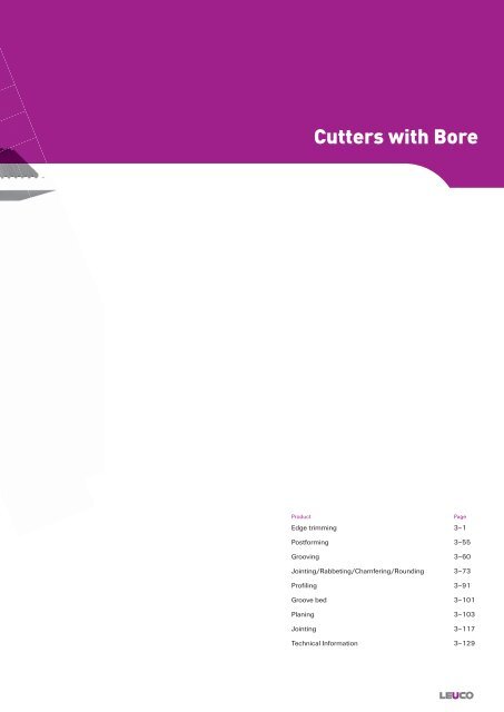 Cutters with Bore