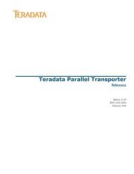 Teradata Parallel Transporter