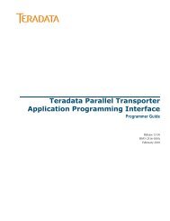 Teradata Parallel Transporter Application Programming Interface