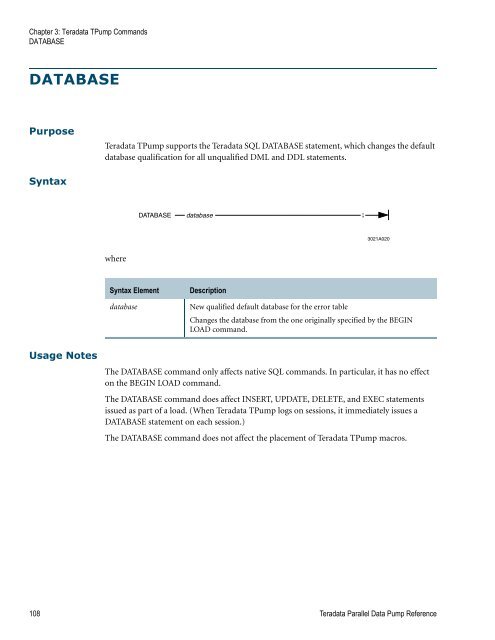 Teradata Parallel Data Pump