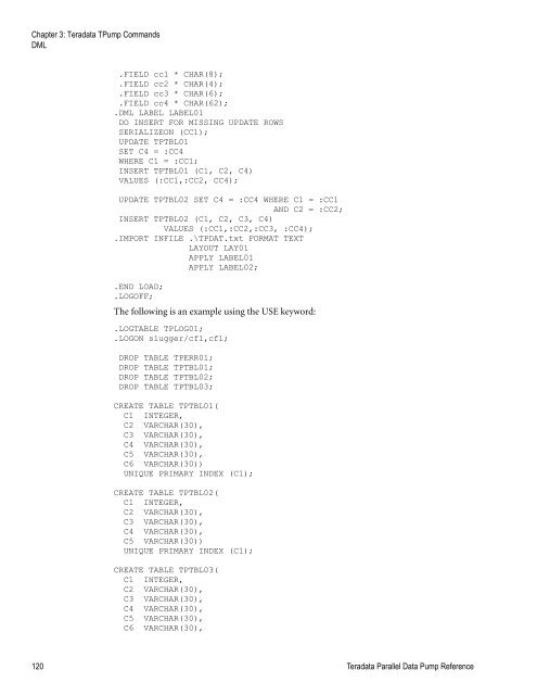 Teradata Parallel Data Pump