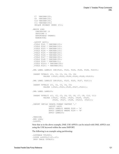 Teradata Parallel Data Pump