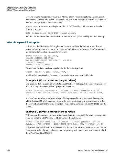 Teradata Parallel Data Pump