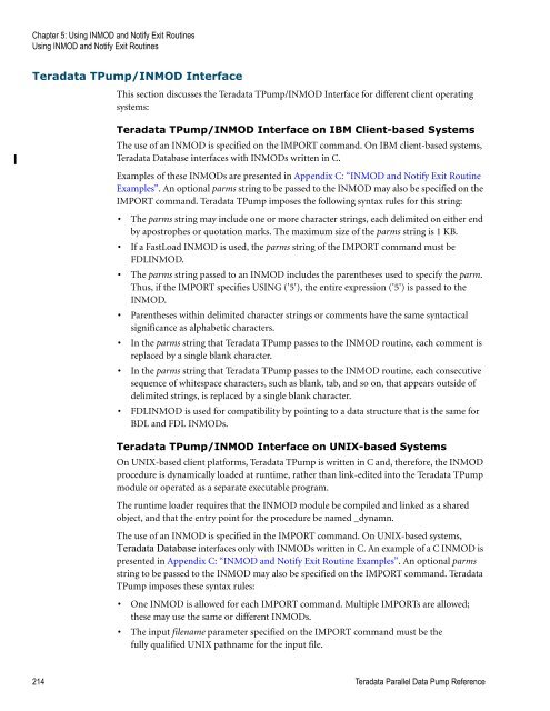 Teradata Parallel Data Pump