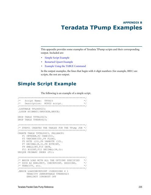 Teradata Parallel Data Pump