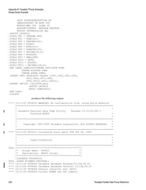 Teradata Parallel Data Pump