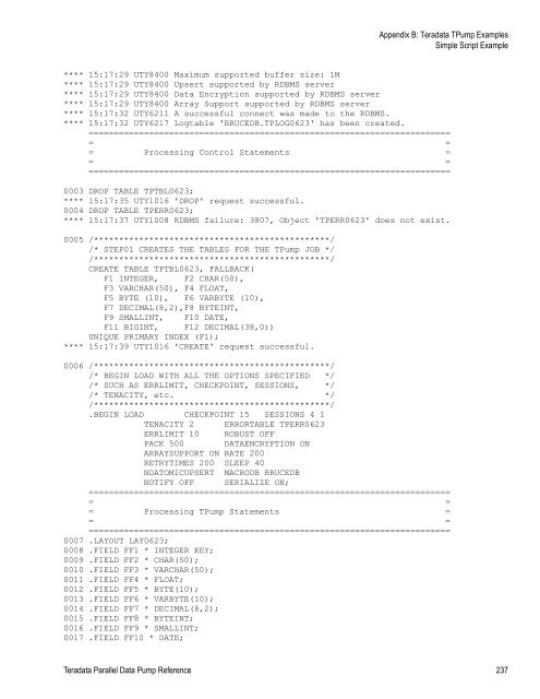 Teradata Parallel Data Pump