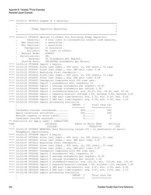 Teradata Parallel Data Pump