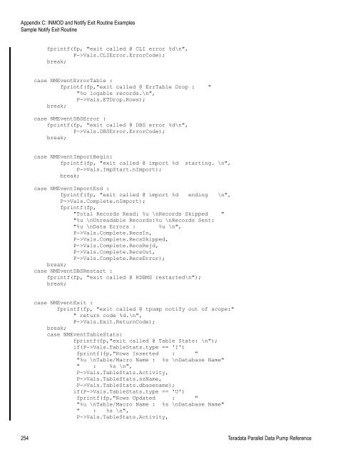 Teradata Parallel Data Pump