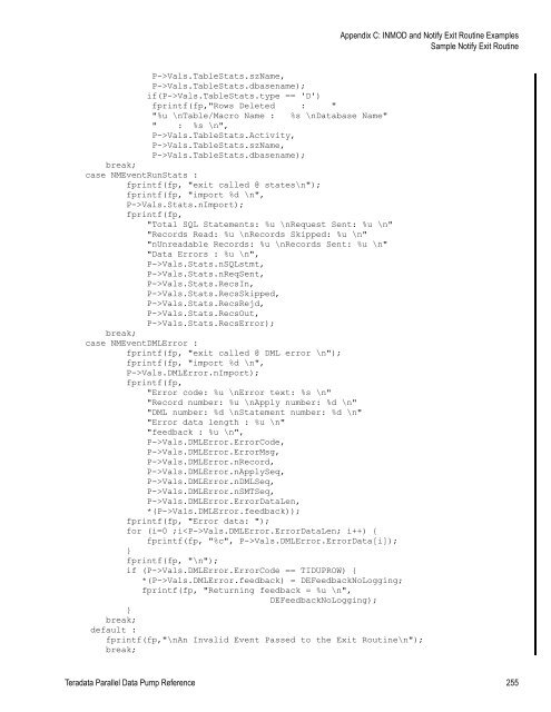 Teradata Parallel Data Pump