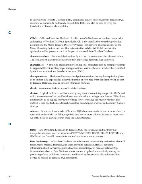 Teradata Parallel Data Pump