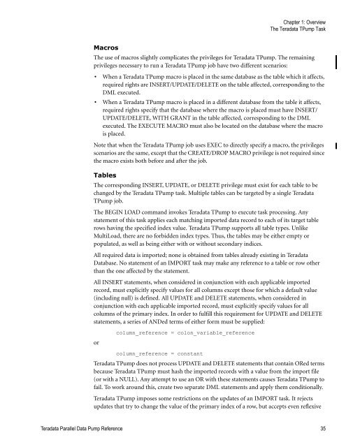 Teradata Parallel Data Pump