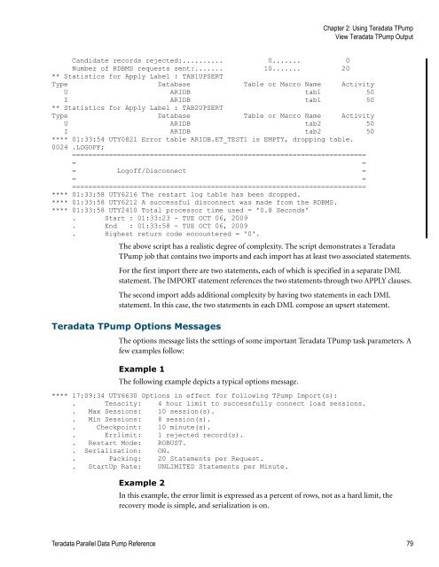 Teradata Parallel Data Pump