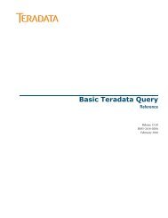 Basic Teradata Query