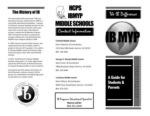 International School History - MYP History