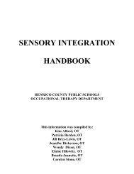 SENSORY INTEGRATION HANDBOOK