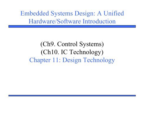 Hardware/Software Introduction Chapter 1 Introduction