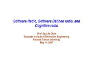 Software Radio Software Defined radio and Cognitive radio