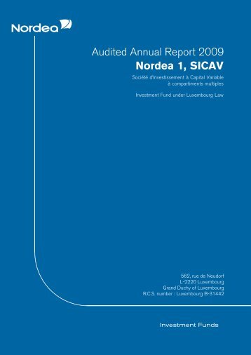 Audited Annual Report 2009 Nordea 1, SICAV - Nordea Bank Lietuva
