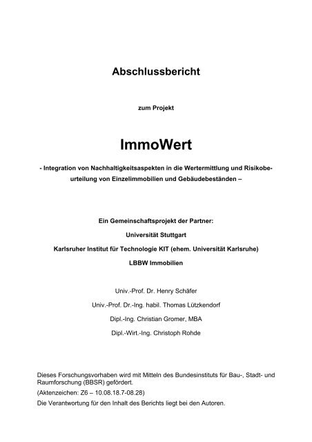 Abschlussbericht Immowert Frauen In Der Immobilienwirtschaft Ev