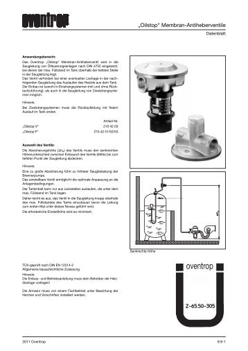 DIN EN 12514-2 - Oventrop