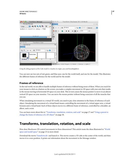 ADOBE DIRECTOR BASICS 3D