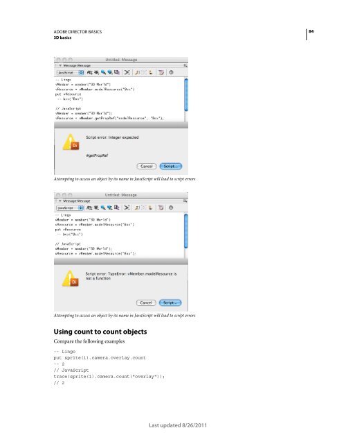 ADOBE DIRECTOR BASICS 3D