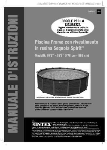 Piscina Frame con rivestimento in resina Sequoia Spirit® - Steinbach