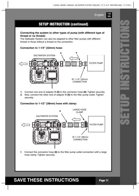 save these instructions - Steinbach