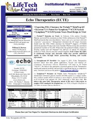 Echo Therapeutics (ECTE) needlefree
