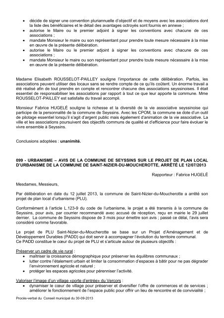 PROCÃS-VERBAL des DÃLIBÃRATIONS Conseil Municipal de la ...