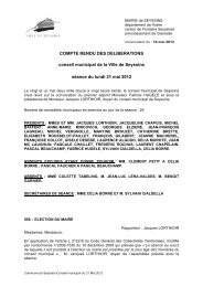 COMPTE RENDU DES DELIBERATIONS conseil municipal de la ...