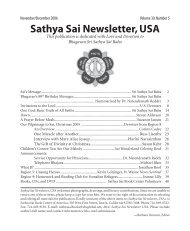 Sathya Sai Newsletter USA